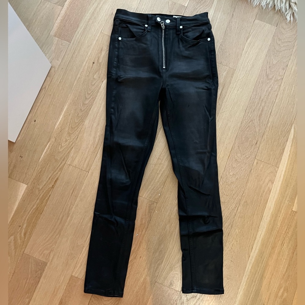 Ray and bone leather coated skinny jeans